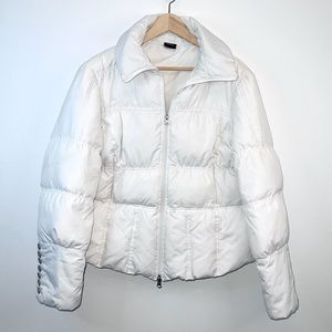 Oversized white short puffer coat vintage